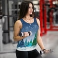 thumbnail image 6 of Gukieu Christmas Trees Print Women's Quick-drying Fitness Vest, Round Neck Sleeveless Fitness T-shirt, Suitable for Yoga, Sports-Medium, 6 of 7