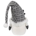 thumbnail image 5 of Northlight Lighted Gnome with Antlers Christmas Figure - 9" - Gray and White, 5 of 6