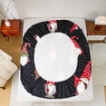 thumbnail image 5 of Homewish Gnome Santa Claus Twin Sheet Sets for Kid, Merry Christmas Flat Sheet, Black 3pcs, 5 of 7