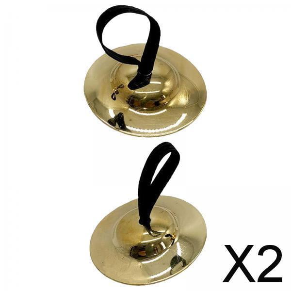 2x Platillos de Mano para Niños, Platillos de Mano con Cuerda para Los Dedos, Platillo de Choque Rítmico para Niños para Juegos, Coros, Presentaciones 2 piezas