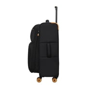 it luggage Compartment 3 Piece Set Softside 8 Wheel Expandable Luggage Suticase Spinner, Black