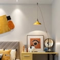 thumbnail image 2 of Claxy Yellow Plug in Pendant Light Barn Style Swag Hanging Lamp, 2 of 7