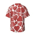 thumbnail image 2 of Daiia Hearts Men's Linen Shirts Short Sleeve Casual Shirts Button Down Shirt for Men Beach Summer Wedding Shirt-3X-Large, 2 of 7