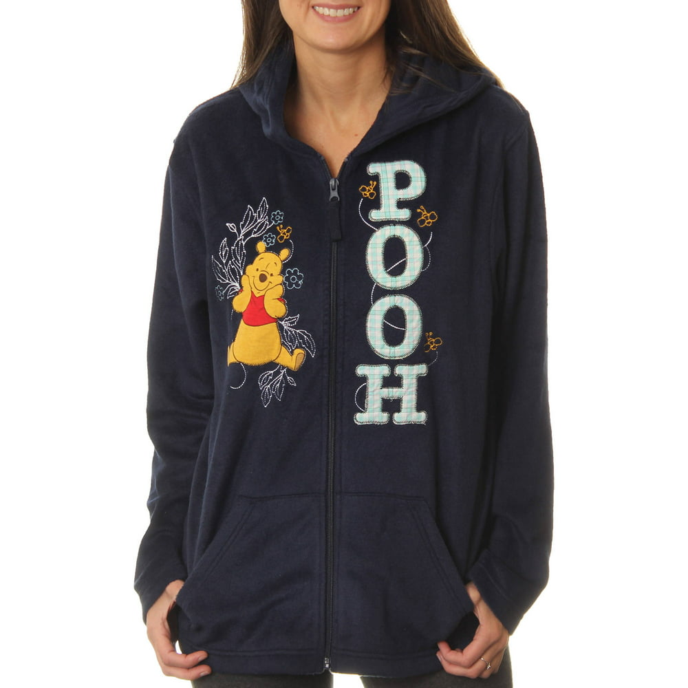 Disney Women's Winnie the Pooh Plush Fleece Full Zip
