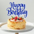 thumbnail image 4 of Cake topper FmiyunEea con brillo, feliz cumpleaños, decoración azul, 4 of 7