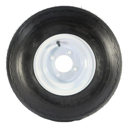 18 x 8.5 x 8 18 x 8.5-8 Mounted Golf Cart Tire on Rim 4 Lug, White