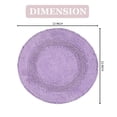 thumbnail image 4 of Home Weavers Radiant Collection Bathroom Rug 100% Cotton Tufted Round Shape Bathroom Rug, Soft & Absorbent Bath Rugs, Non-Slip Bath Rug, Machine Wash Dry Bath Mats - 22" Round, Purple, 4 of 9