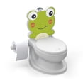 thumbnail image 1 of Dolu Nuve Frog Baby Toddler Potty Chair with Light Sound Toilet Paper Holder White, 1 of 6