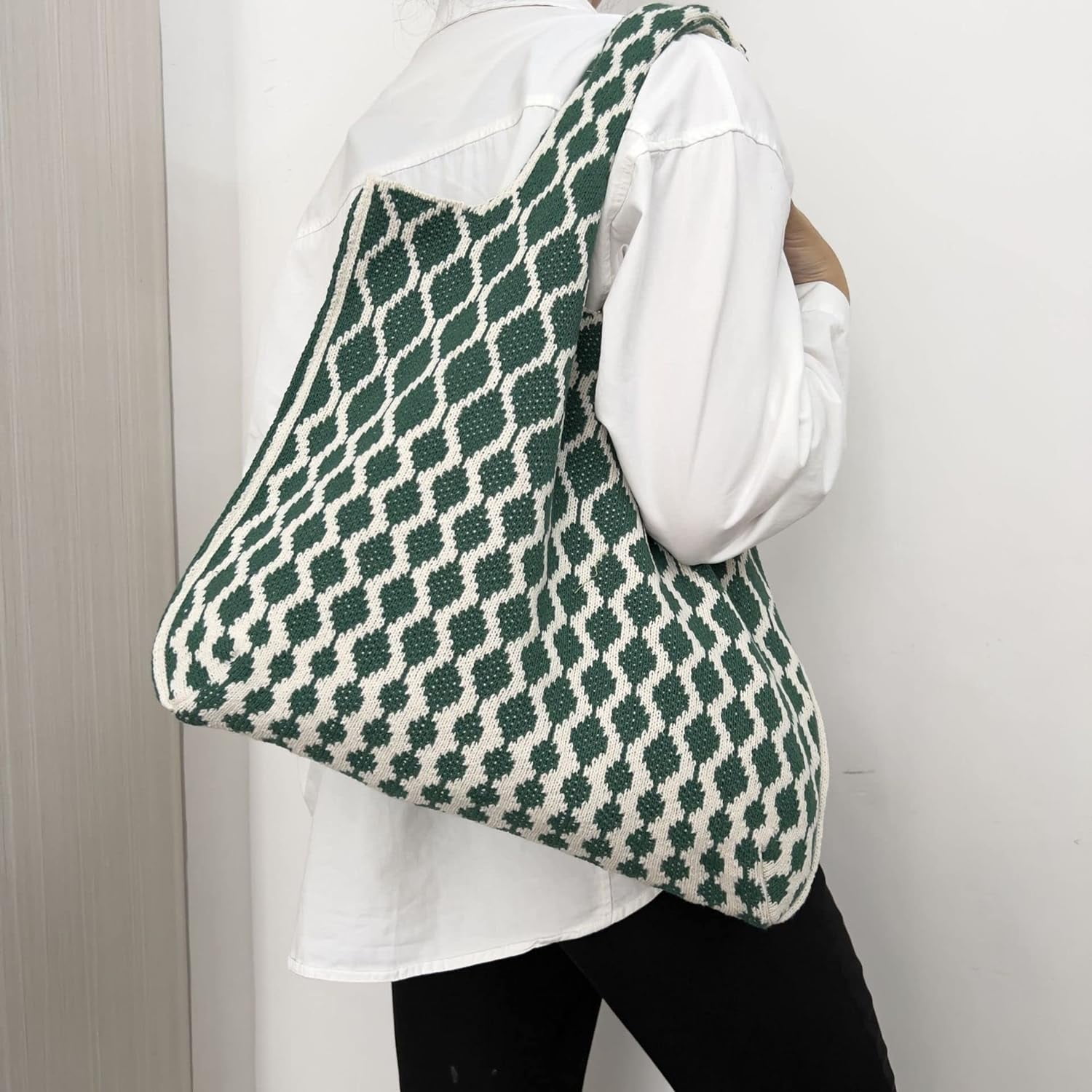 Kukuzhu Y2k Aesthetic Tote Bag Aesthetic Y2k Bag Crochet Tote Bag Aesthetic Tote Bags Aesthetic Y2k Purse