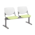 thumbnail image 3 of KFI Studios KOOL 2 Seat Reception Bench, White Back, Lime Green Seat, 3 of 5