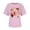 Pink, variant on Outdoor Tops for Women Fashion Round Neck Short Sleeved Letter Print Womens Athletic Tops,Pink,S