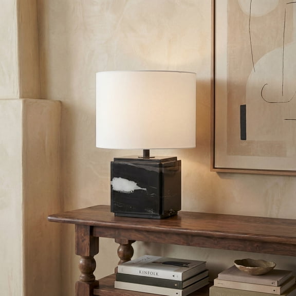 Safavieh Couture Zahra 15" Powder Coating Table Lamp, Black