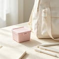 thumbnail image 4 of Stackable Desktop Storage Box with Buckled Lid, Mini Plastic Organizer for Office Stationery, Compact Decorations for Holiday Desk Setup, Topliu, 4 of 6