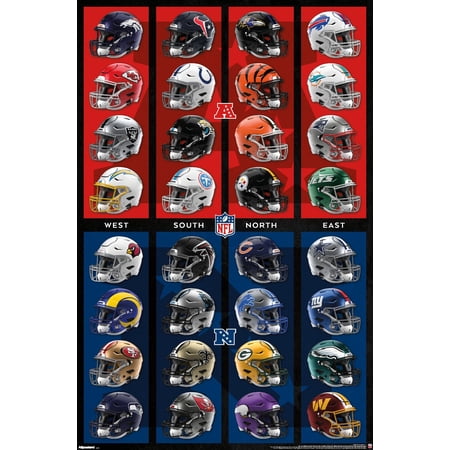 NFL League - Helmets 26 Wall Poster, 22.375" x 34"
