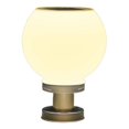 thumbnail image 2 of Matsuzay Luz de columna redonda de acero inoxidable, lámpara de poste alimentada por energía Solar, herramienta de iluminación de pilar de camino de Iluminación y accesorios Luz calida 25cm Matsuzay HA072933-04, 2 of 6