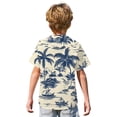 thumbnail image 5 of Abcomgle Boys Hawaiian Shirt 7/8 Button Down Short Sleeve Boys Vacation Shirts Tropical Palm Tree Print Vacation Boys Hawaiian Outfit,Royal Blue,7-8Years, 5 of 5