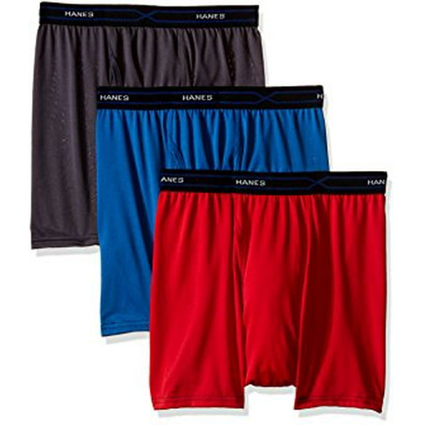 Hanes - Red Label Men's 3-Pack X-Temp Performance Cool Short Leg Boxer ...