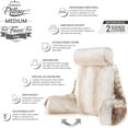 thumbnail image 4 of Medium Husband Pillow - Rare Baby Coyote Backrest, Two-tone Reversible Double Sided Fabulous Faux Fur Reading & Bed Rest Pillow with Arms & Neck Rol,l Adjustable Memory Foam - Sit Up Extremely Comfy, 4 of 10