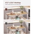 thumbnail image 4 of Boutique Home Baker Rack Îlot de cuisine avec grand comptoir, structure en acier stable et design moderne, 4 of 7