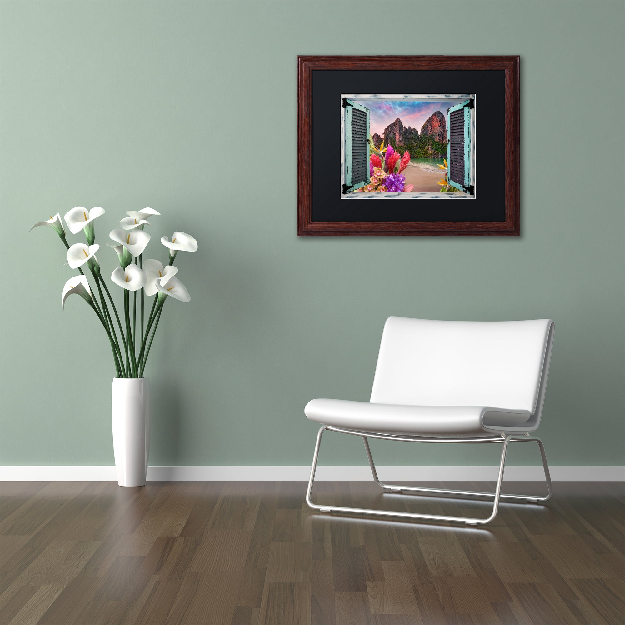 Leo Kelly 'Window to Paradise VI' Matted Framed Art