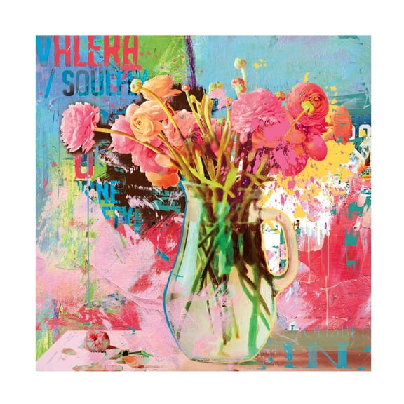 Canvas Wall Art - Porter Hastings 'Urban Bouquet 11' Wall Art for Living Room, Bedroom, or Office Décor by Trademark Fine Art - 14 x 14 Inches