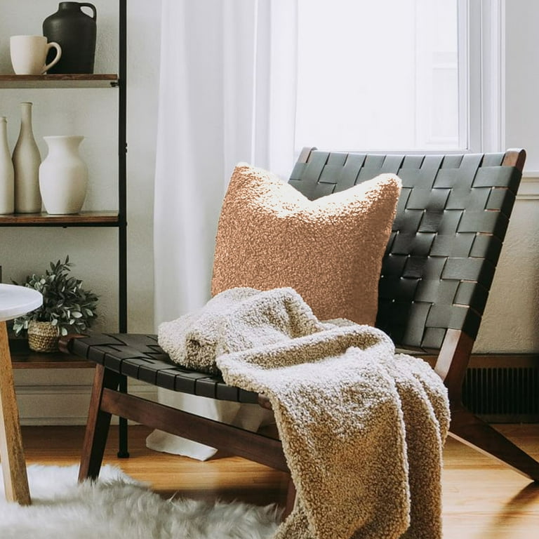 Neoyler Curly Artificial Decorative Pillow Covers Soft Cushion