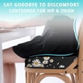thumbnail image 3 of Premium Daisy Pattern Memory Foam Seat Cushion Ergonomic Chair Pad for Office Chair, Car, Airplane & Bleachers Sciatica, Tailbone Hip & Back Pain Relief - Chair Cushion for Long Office Workers., 3 of 5