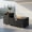 Black, variant on Spaco 2-Piece Outdoor Rattan Gas Fire Table Set, 32" Rectangle Fire Pit with Tank Cover, CSA-Certified, 40,000 BTU, Gray PE Wicker