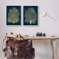 thumbnail image 5 of Stupell Industries Modern Sea Fan Composition Blue Gold Ocean Plant, 16 x 20,Design by Melonie Miller, 5 of 5