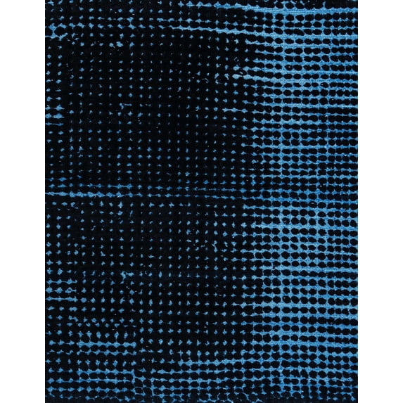 Ahgly Company Machine Washable Indoor Rectangle Abstract Night Black Area Rugs, 2' x 5'