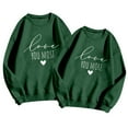 thumbnail image 4 of HNMKIU Mens Printed Crew Neck Hoodless Pullover Matching Couple Sweatshirt for Women and Men Valentine Day for Men 07_Dark Green，Men_XXL, 4 of 4