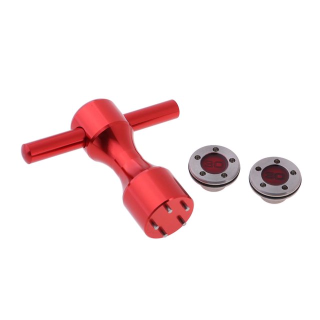 Juego de 2 piezas de pesas de tornillo de golf + llave inglesa de aleación de aluminio para putters Squarback 30g Macarena Llave de tornillo de peso de golf