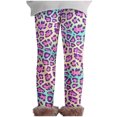 thumbnail image 6 of Hicidod Fleece Lined Leggings Girls Printed Thick Thermal Tights For Girls Warm Ankle Length High Waist Basic Fall Winter Pants, 6 of 7