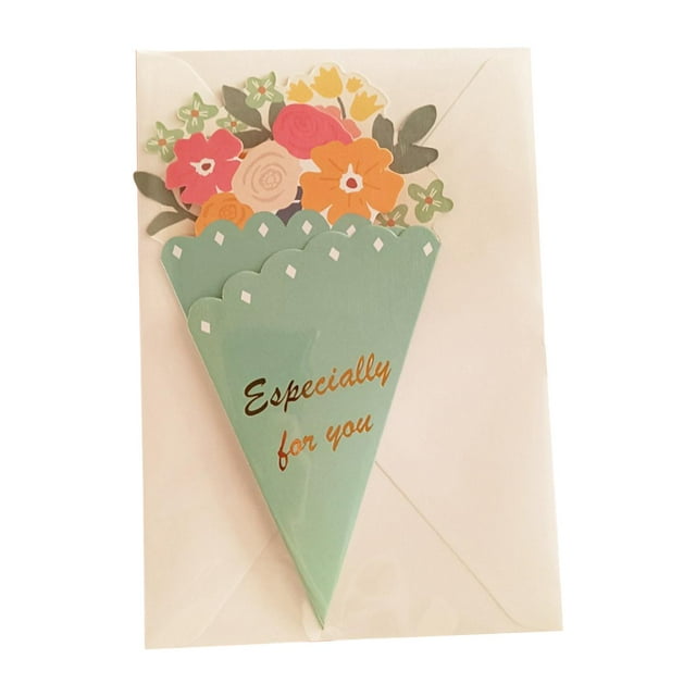 Tarjetas de felicitación de , tarjeta del día de Acción de Gracias, tarjeta de , sobre decorativo de tarjeta 3D para compromiso, Acción , Verde