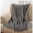 thumbnail image 3 of Diamond Two-Tone Tassel 100% Cotton Woven Throw Blanket - 50" W x 60" L, 3 of 3