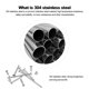 thumbnail image 5 of 5 Uds A2 Din7982 #6 304 3,5Mm Tornillo de Acero Inoxidable Cruz Avellanado Tornillo Autorroscante MABOTO 3.5mmx32mm, 5 of 7
