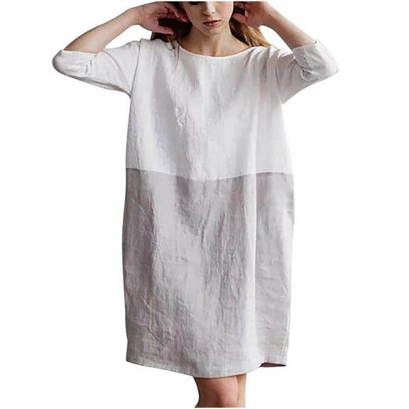 Bigersell Women's Club & Night Out Dresses Women's Summer Buttoned Denim Short Sleeve Shirt Dress with Lapel Collar Vintage Dress Regular Bodycon Dresses, Style 33176, Gray XL