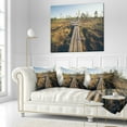 thumbnail image 2 of Designart Retro Grainy Film Look Footpath - Landscape Printed Throw Pillow - 16x16, 2 of 4