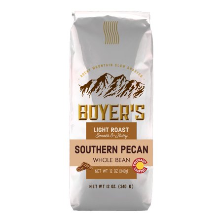 Boyer's Coffee Southern Pecan Flavored Coffee, Whole Bean,