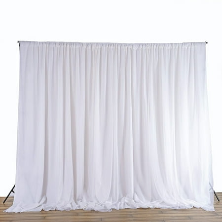2 4m White Fabric Backdrop Drapes Curtains Wedding Ceremony