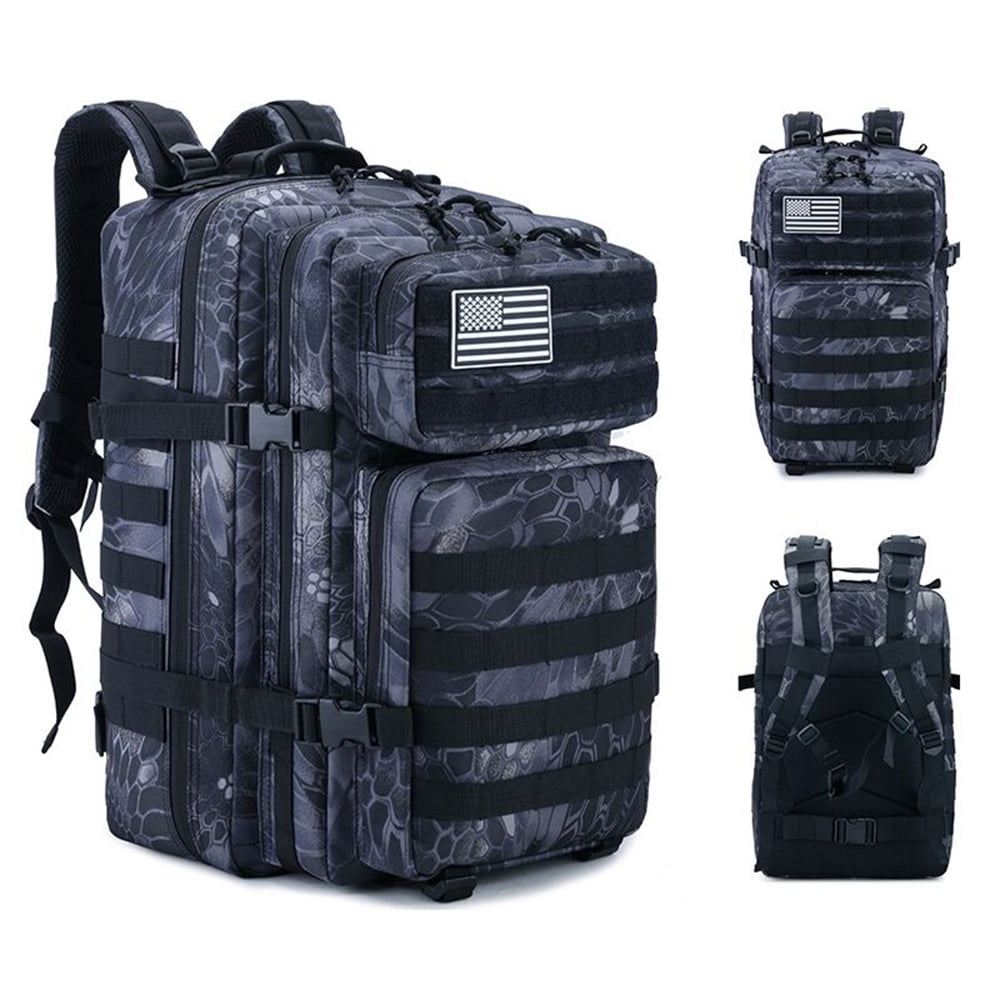 RIBONGZ 50L Camping Backpack Large Multifunction Outdoor Sport Rucksack Molle Bag Backpacks