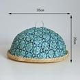 thumbnail image 2 of Cesta de mimbre de bambú con tapa para fiestas en restaurantes, hogares e interiores. azul, 2 of 9