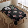 thumbnail image 2 of Pioneer Flower Floral Print Pattern Rectangle Tablecloth 60"x84",Waterproof Polyester Rectangle Table Cloth, Wipeable Spillproof Polyester Tablecloth for Dining, Camping, Indoor and Outdoor, 2 of 5