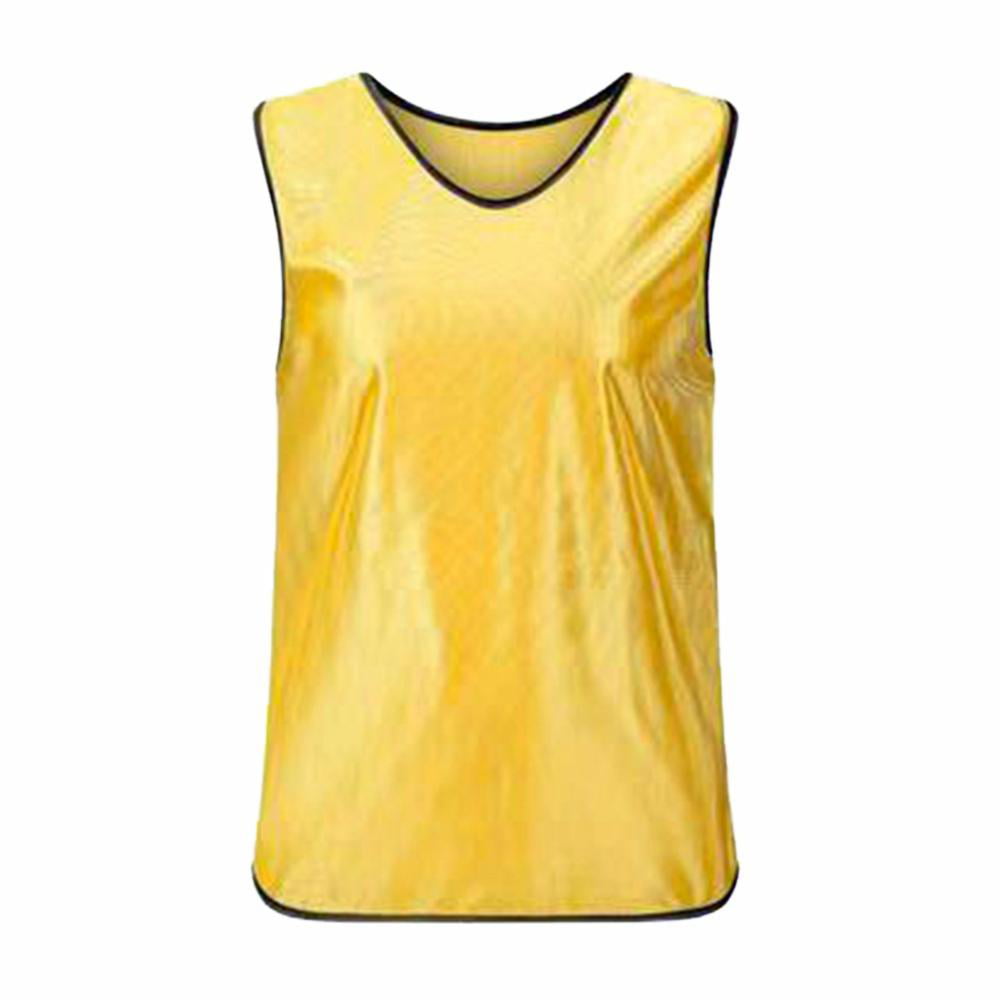 CHEAP SINGLE SOCCER PINNIE PRACTICE 1 PC, YOUTH WORKOUTZ YELLOW SCRIMMAGE VEST 
