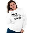 thumbnail image 3 of Black Coffee Morning First Caffeine Women Plus Size Crewneck Sweatshirt Brisco Brands 2X, 3 of 5