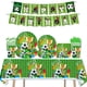 thumbnail image 2 of Tema de campeón de fútbol verde, Baby Shower, fútbol, vajilla desechable, vasos de papel, servilletas, platos, decoración de cumpleaños, 2 of 5