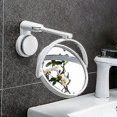 thumbnail image 2 of Espejo de pared con ventosa, espejo de baño, espejo de maquillaje, espejo para colgar en la pared, espejo de aumento de doble cara ajustable 360, espejo de escritorio, espejo de mesa, 2 of 5