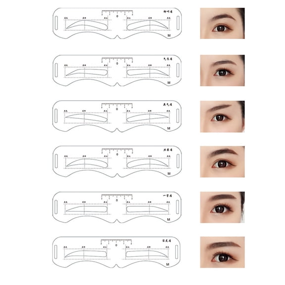 Eyebrow Stencil With Strap, 6 Styles Arched Eyebrow Shaper Kit for Perfect Brows