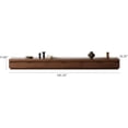 thumbnail image 3 of 142" Large Living Room TV Stand with Storage, Mid Century Modern TV Consoles Dark Wood Entertainment Center Floor Television Stands Modular Media Console, 3 of 5