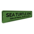 thumbnail image 3 of Sea Turtle Crossing Novelty Sign, Metal Wall Decor - 4x18 inches, 3 of 4